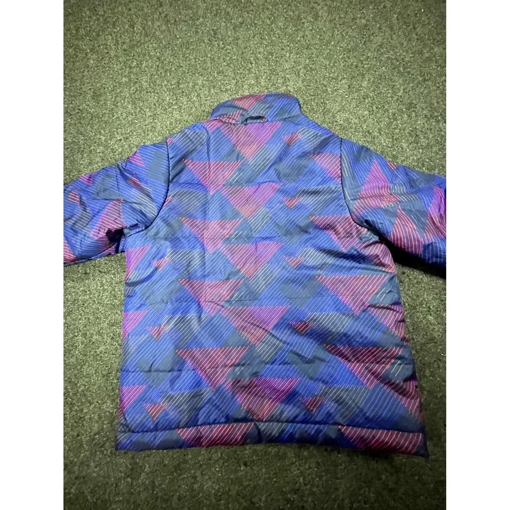 Swiss Tech Puffer Jacket Kids XS Blue Purple Insulated Long Sleeve Full Zipper